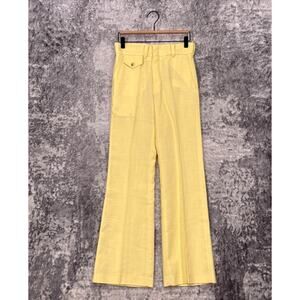 Vintage Levis Pants 28 in x 32 in Womens Panatela Butter Yellow Pastel Flare